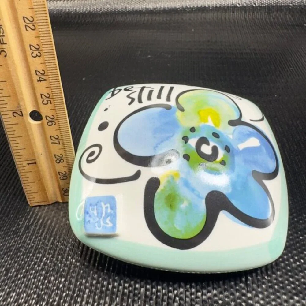 Kathy Davis For Demdaco Be Still Ceramic‎ Wall Plaque Hanging Figurine Pottery
